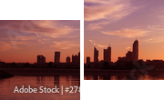 Cityscape Dubai, Sunset - Obraz dwuczęściowy, Dyptyk