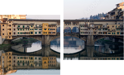 Ponte Vecchio we Florencji - Obraz dwuczęściowy, Dyptyk