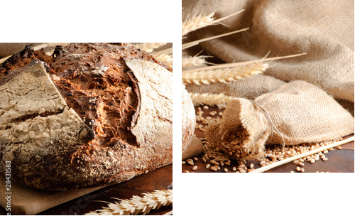 Tradycyjny wiejski chleb - Obraz dwuczęściowy, Dyptyk