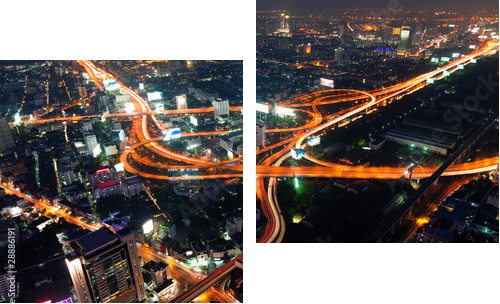 Bangkok Interchange Highway, Tajlandia - Obraz dwuczęściowy, Dyptyk