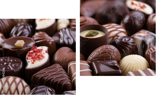 Praliny - czekoladowa rozkosz - Obraz dwuczęściowy, Dyptyk