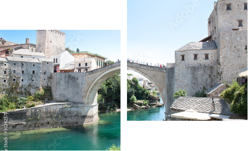 Stary most - Mosta - Obraz dwuczęściowy, Dyptyk