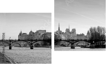 nasza pani z Paryża w czerni i bieli - Obraz dwuczęściowy, Dyptyk