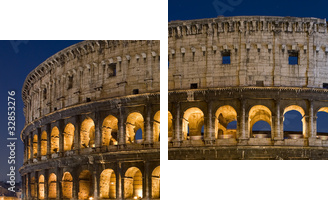 Nocne Koloseum, Rzym - Obraz dwuczęściowy, Dyptyk