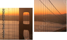 Golden Gate Bridge o świcie - Obraz dwuczęściowy, Dyptyk