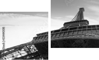 tour Eiffla symbol Paryża - Obraz dwuczęściowy, Dyptyk