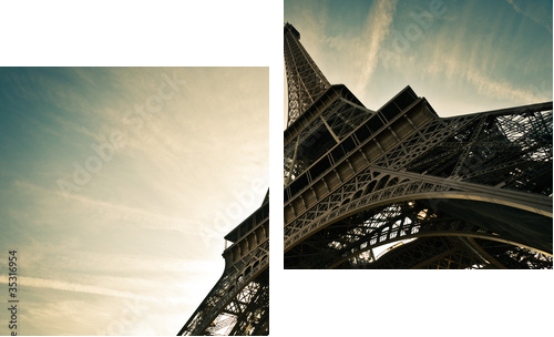 Tour Eiffel Paryż Francja - Obraz dwuczęściowy, Dyptyk
