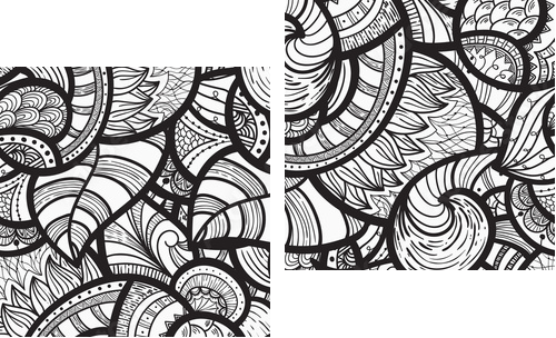 wektor bezszwowe etniczne doodle wzór - Obraz dwuczęściowy, Dyptyk