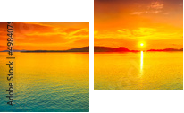 Panorama zachodu słońca - Obraz dwuczęściowy, Dyptyk