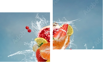 Mieszane świeże owoce - Obraz dwuczęściowy, Dyptyk