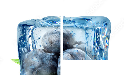 Kostki lodu i jagód - Obraz dwuczęściowy, Dyptyk