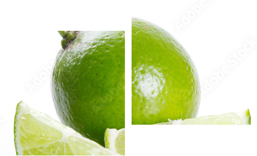 Świeża limonka - Obraz dwuczęściowy, Dyptyk
