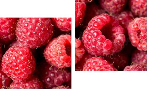 Tło owoców malin - Obraz dwuczęściowy, Dyptyk