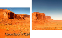 Wysoka rozdzielczość obrazu z Monument Valley Arizona - Obraz dwuczęściowy, Dyptyk