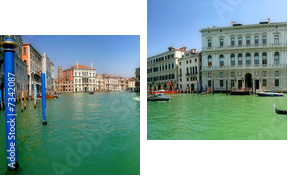 Wenecja. Grand Canal (panorama). - Obraz dwuczęściowy, Dyptyk