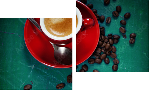 Skład kawy - Obraz dwuczęściowy, Dyptyk