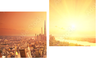 Przyszłość Nowy Jork - Obraz dwuczęściowy, Dyptyk