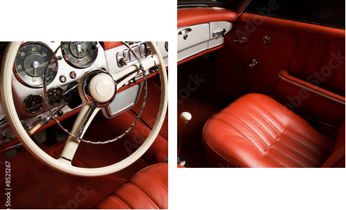 Luksusowe wnętrze samochodu - Obraz dwuczęściowy, Dyptyk