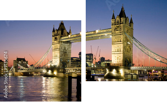 Panorama Tower Bridge - Obraz dwuczęściowy, Dyptyk