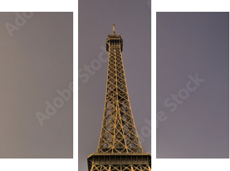 Wieża Eiffla w Paryżu - Obraz trzyczęściowy, Tryptyk