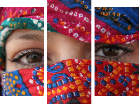 Oczy arabów 3 - Obraz trzyczęściowy, Tryptyk