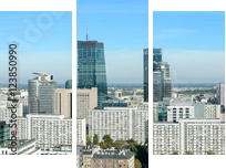 Warszawa, panorama miasta - Obraz trzyczęściowy, Tryptyk