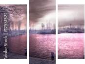 Panorama w podczerwieni - Obraz trzyczęściowy, Tryptyk