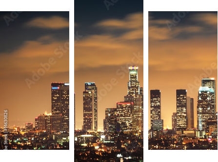 Downtown Los Angeles skyline - Obraz trzyczęściowy, Tryptyk
