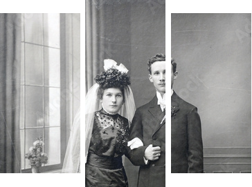 Brautpaar 1912 - para ślubna 1912 - Obraz trzyczęściowy, Tryptyk
