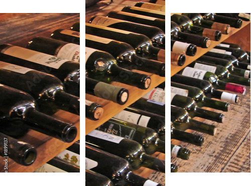 Prywatna kolekcja wina - Obraz trzyczęściowy, Tryptyk