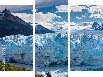 Potęga natury – olbrzymi lodowiec - Obraz trzyczęściowy, Tryptyk