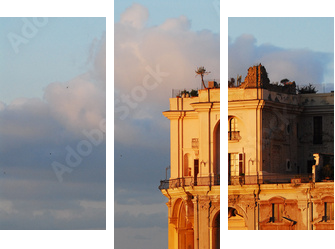 Palazzo Donn Anna przy Via Posillipo - Kampania Neapol - Obraz trzyczęściowy, Tryptyk