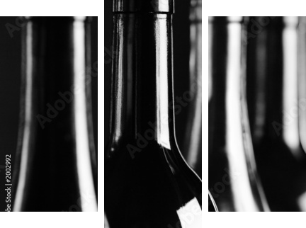 butelki - Obraz trzyczęściowy, Tryptyk