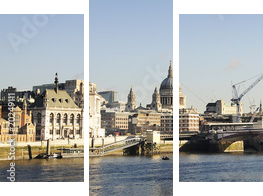 Londyn Thames - Obraz trzyczęściowy, Tryptyk