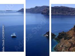 Santorini - Obraz trzyczęściowy, Tryptyk