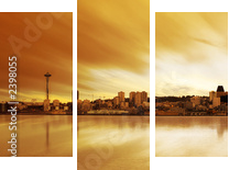 panorama seattle - Obraz trzyczęściowy, Tryptyk