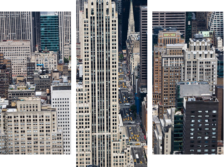 Panoramę Nowego Jorku z wieżowców - Obraz trzyczęściowy, Tryptyk