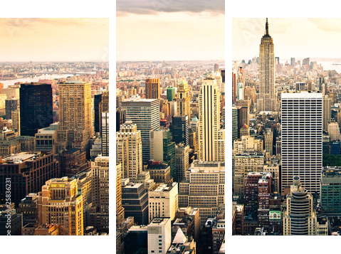 Skyline von New York - Obraz trzyczęściowy, Tryptyk