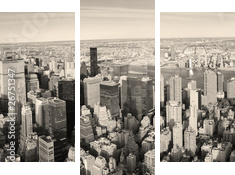 Czarno – białe miasto – Nowy Jork - Obraz trzyczęściowy, Tryptyk