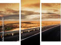 Panorama drogowa - Obraz trzyczęściowy, Tryptyk