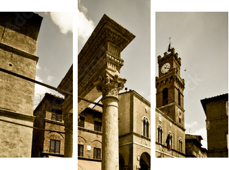 Zabytkowa architektura Toskanii - Obraz trzyczęściowy, Tryptyk