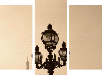 Vintage latarni na moście Aleksandra III (Paryż, Francja). - Obraz trzyczęściowy, Tryptyk
