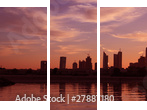 Cityscape Dubai, Sunset - Obraz trzyczęściowy, Tryptyk