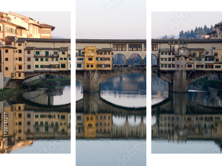 Ponte Vecchio we Florencji - Obraz trzyczęściowy, Tryptyk