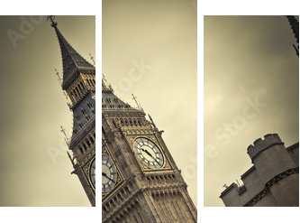 Big Ben, Londyn - Obraz trzyczęściowy, Tryptyk
