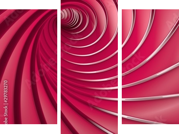 spirala - Obraz trzyczęściowy, Tryptyk