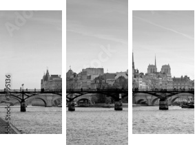nasza pani z Paryża w czerni i bieli - Obraz trzyczęściowy, Tryptyk