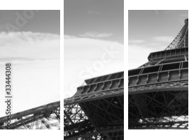 tour Eiffla symbol Paryża - Obraz trzyczęściowy, Tryptyk