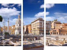 Forum Romanum w Rzymie, Włochy. - Obraz trzyczęściowy, Tryptyk