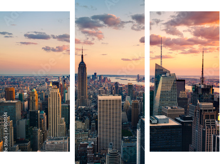 New York Empire state building Times square - Obraz trzyczęściowy, Tryptyk